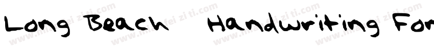 Long Beach   Handwriting Font字体转换
